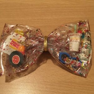 Fast Food Glitter Hair Bow Vintage 1990s Miniature McDonald’s Burger King
